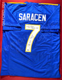 GILFORD_001 - #7 Matt Saracen Friday Night Lights Dillion Panthers Custom Jersey Autographed By Zach Gilford