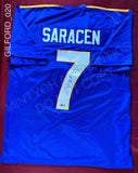 GILFORD_020 - #7 Matt Saracen Friday Night Lights Dillion Panthers Custom Jersey Autographed By Zach Gilford