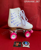 GRAHAM_067 - White Roller Skate Autographed By Heather Graham
