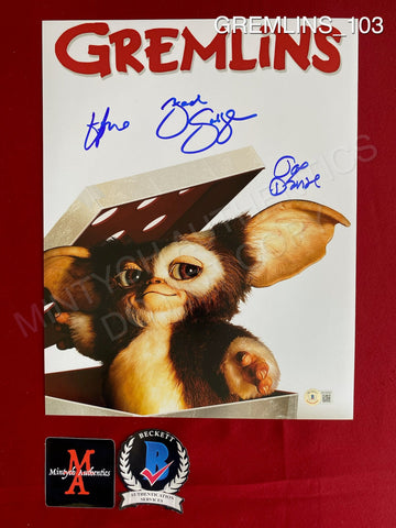 GREMLINS_103 - 11x14 Photo Autographed By Howie Mandel, Zach Galligan & Joe Dante