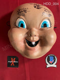 HDD_004 - Happy Death Day Trick Or Treat Studios Mask Autographed By Jessica Rothe, Ruby Modine & Rob Mello