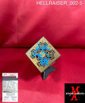 HELLRAISER_002 - 3x3 Wood Foil Face Puzzle Box Autographed By Clive Barker, Doug Bradley, Nicholas Vince, Barbie Wilde & SImon Bamford