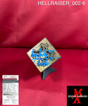 HELLRAISER_002 - 3x3 Wood Foil Face Puzzle Box Autographed By Clive Barker, Doug Bradley, Nicholas Vince, Barbie Wilde & SImon Bamford