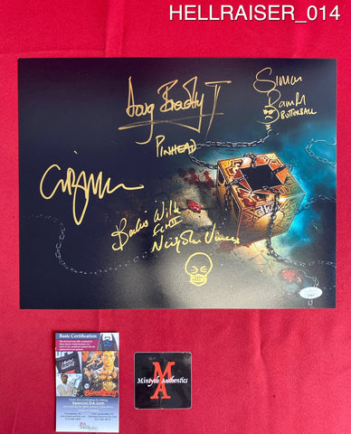 HELLRAISER_014 - 11x14 Photo Autographed By Clive Barker, Doug Bradley, Nicholas Vince, Barbie Wilde & SImon Bamford