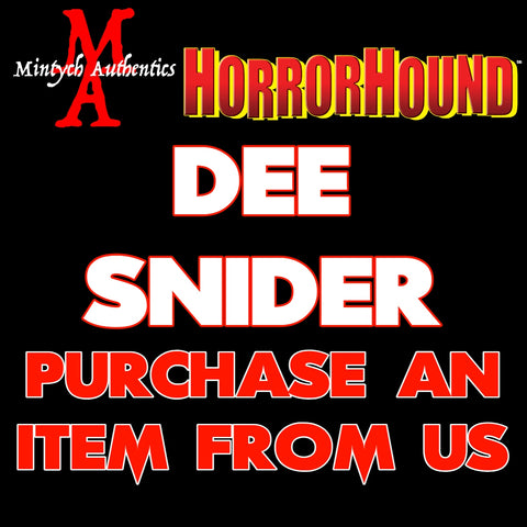 Dee Snider Autograph Preorder (HorrorHound)