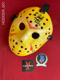 HODDER_001 - Jason Voorhees Hockey Mask Autographed By Kane Hodder