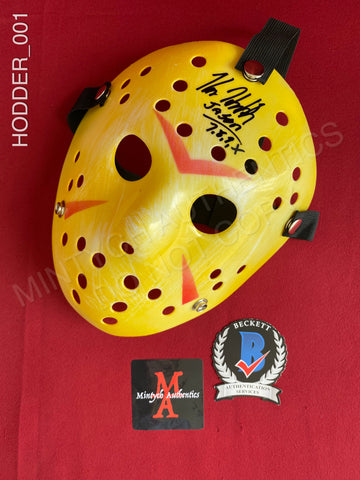 HODDER_001 - Jason Voorhees Hockey Mask Autographed By Kane Hodder