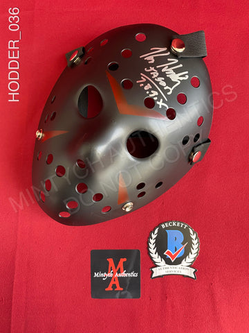 HODDER_036 - Jason Voorhees Hockey Mask Autographed By Kane Hodder