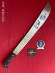 HODDER_043 - Steel 18" Machete Machete Autographed By Kane Hodder