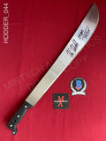 HODDER_044 - Steel 18" Machete Machete Autographed By Kane Hodder