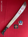 HODDER_048 - Steel 18" Machete Machete Autographed By Kane Hodder