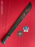 HODDER_055 - Black Steel 18" Machete Machete Autographed By Kane Hodder