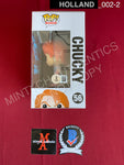 HOLLAND_002 - Child's Play 2 56 Chucky Funko Pop! Autographed By Tom Holland