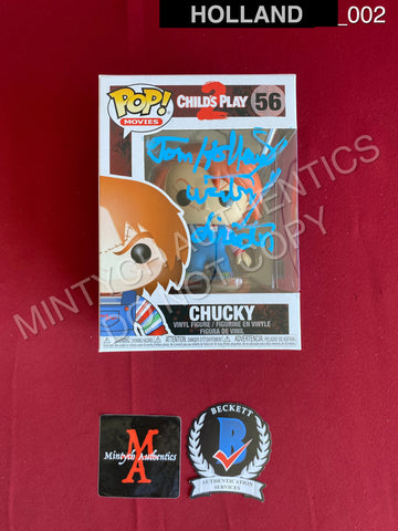 HOLLAND_002 - Child's Play 2 56 Chucky Funko Pop! Autographed By Tom Holland