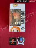 HOLLAND_003 - Child's Play 2 56 Chucky Funko Pop! Autographed By Tom Holland