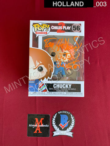 HOLLAND_003 - Child's Play 2 56 Chucky Funko Pop! Autographed By Tom Holland