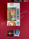 HOLLAND_007 - Child's Play 2 56 Chucky Funko Pop! Autographed By Tom Holland