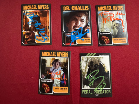 LOT OF 5 CUSTOM SIGNED TRADING CARDS