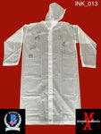INK_013 - Full Size Plastic Rain Coat Autographed By Ice Nine Kills members Spencer Charnas, Dan Sugarman, Joe Occhiuti, Ricky Armellino & Patrick Galante
