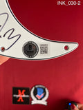 INK_030 - Guitar White Pick Guard Autographed By Ice Nine Kills members Spencer Charnas, Dan Sugarman, Joe Occhiuti, Ricky Armellino & Patrick Galante