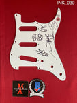 INK_030 - Guitar White Pick Guard Autographed By Ice Nine Kills members Spencer Charnas, Dan Sugarman, Joe Occhiuti, Ricky Armellino & Patrick Galante