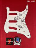 INK_031 - Guitar White Pick Guard Autographed By Ice Nine Kills members Spencer Charnas, Dan Sugarman, Joe Occhiuti, Ricky Armellino & Patrick Galante