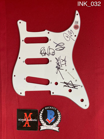 INK_032 - Guitar White Pick Guard Autographed By Ice Nine Kills members Spencer Charnas, Dan Sugarman, Joe Occhiuti, Ricky Armellino & Patrick Galante