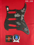 INK_038 - Guitar Black Pick Guard Autographed By Ice Nine Kills members Spencer Charnas, Dan Sugarman, Joe Occhiuti, Ricky Armellino & Patrick Galante