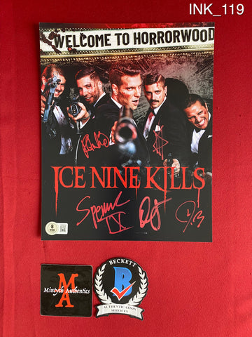 INK_119 - 8x10 Photo Autographed By Ice Nine Kills members Spencer Charnas, Dan Sugarman, Joe Occhiuti, Ricky Armellino & Patrick Galante