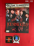 INK_122 - 8x10 Photo Autographed By Ice Nine Kills members Spencer Charnas, Dan Sugarman, Joe Occhiuti, Ricky Armellino & Patrick Galante