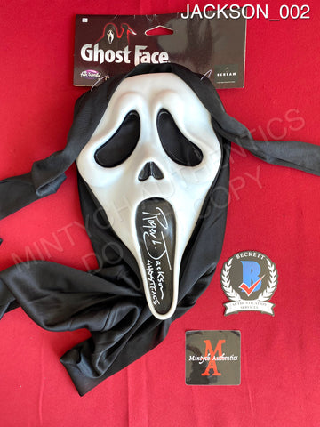 JACKSON_002 - Ghost Face Fun World Mask Autographed By Roger Jackson