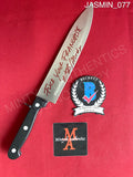 JASMIN_077 - Real 8" Steel Knife Autographed By Jasmin Savoy Brown