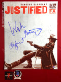 JUSTIFIED_003 - 16x20 Photo Autographed By Timothy Olyphant & Walton Goggins