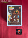 KOMBAT_001 - Mortal Kombat 537 Scorpion Funko Pop! (IMPERFECT) Autographed By Chris Casamassa & Daniel Pesina