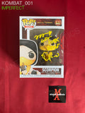 KOMBAT_001 - Mortal Kombat 537 Scorpion Funko Pop! (IMPERFECT) Autographed By Chris Casamassa & Daniel Pesina