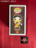 KOMBAT_002 - Mortal Kombat 537 Scorpion Funko Pop! Autographed By Chris Casamassa & Daniel Pesina