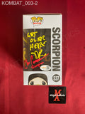 KOMBAT_003 - Mortal Kombat 537 Scorpion Funko Pop! Autographed By Chris Casamassa, Daniel Pesina & Paul E. Niemeyer (Artist)