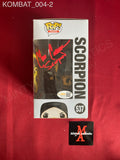 KOMBAT_004 - Mortal Kombat 537 Scorpion Funko Pop! (IMPERFECT) Autographed By Chris Casamassa & Paul E. Niemeyer (Artist)