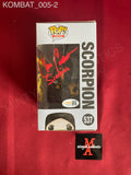 KOMBAT_005 - Mortal Kombat 537 Scorpion Funko Pop! (IMPERFECT) Autographed By Chris Casamassa & Paul E. Niemeyer (Artist)