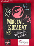 KOMBAT_035 - Mortal Kombat Hand Drawn Stretched 11x14 Canvas Autographed By Robin Shou, Chris Casamassa, Linden Ashby, Paul WS Anderson & Paul E. Niemeyer
