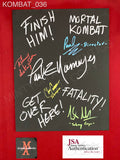 KOMBAT_036 - Mortal Kombat Hand Drawn Hard 11x14 Canvas Autographed By Robin Shou, Chris Casamassa, Linden Ashby, Paul WS Anderson & Paul E. Niemeyer