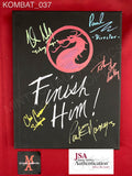 KOMBAT_037 - Mortal Kombat Hand Drawn Stretched 11x14 Canvas Autographed By Robin Shou, Chris Casamassa, Linden Ashby, Paul WS Anderson & Paul E. Niemeyer