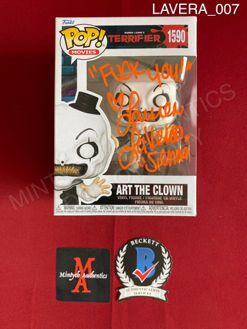 LAVERA_007 - Terrifier 1590 Art The Clown With Bike Funko Pop! Autographed By Lauren LaVera