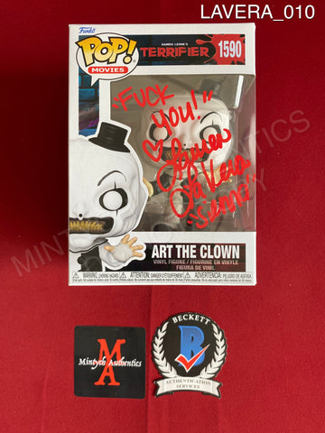 LAVERA_010 - Terrifier 1590 Art The Clown With Bike Funko Pop! Autographed By Lauren LaVera