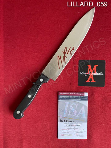 LILLARD_059 - Real 8" Steel Knife Autographed By Matthew Lillard