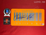 LLOYD_100 - Back To The Future 2 Replica License Plate Autographed By Christopher Lloyd