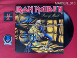 MAIDEN_010 - Iron Maiden "Piece of Mind" Vinyl Autographed By Bruce Dickinson & Nicko McBrain