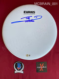 MCBRAIN_001 - Iron Maiden Evans White Drumhead Autographed By Nicko McBrain