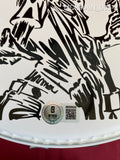 MCBRAIN_005 - Iron Maiden Evans White Drumhead Autographed By Nicko McBrain