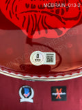 MCBRAIN_013 - Iron Maiden Evans Red Drumhead Autographed By Nicko McBrain